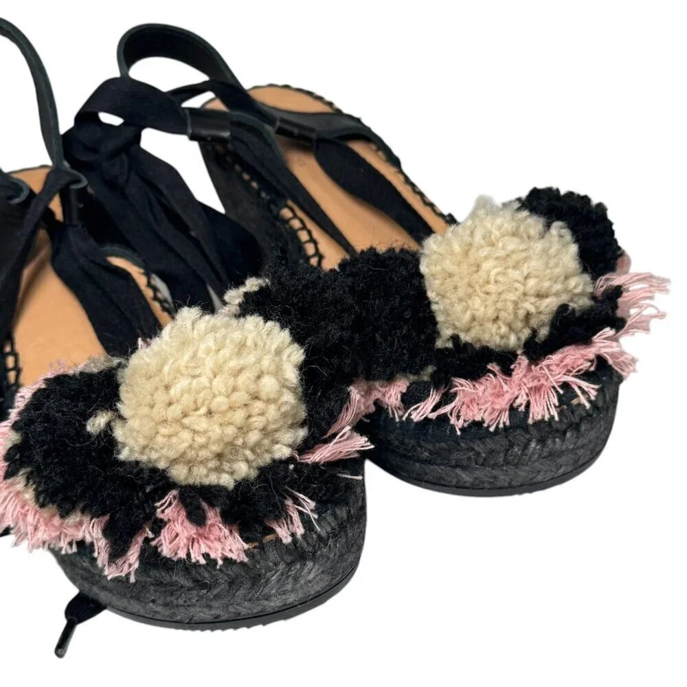 Naguisa Pommed‎ Wedge Sandals Espadrille Wedges Anthropologie NEW size 37